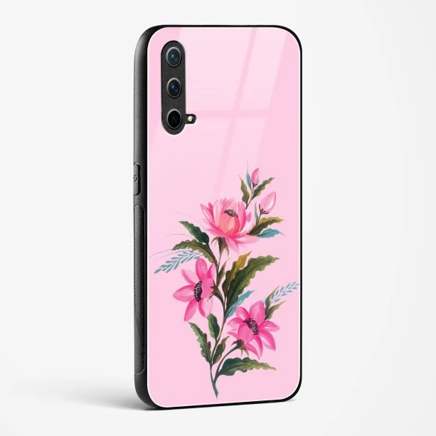 Glass Case For OnePlus Nord CE 5G - Flower Design Abstract 4