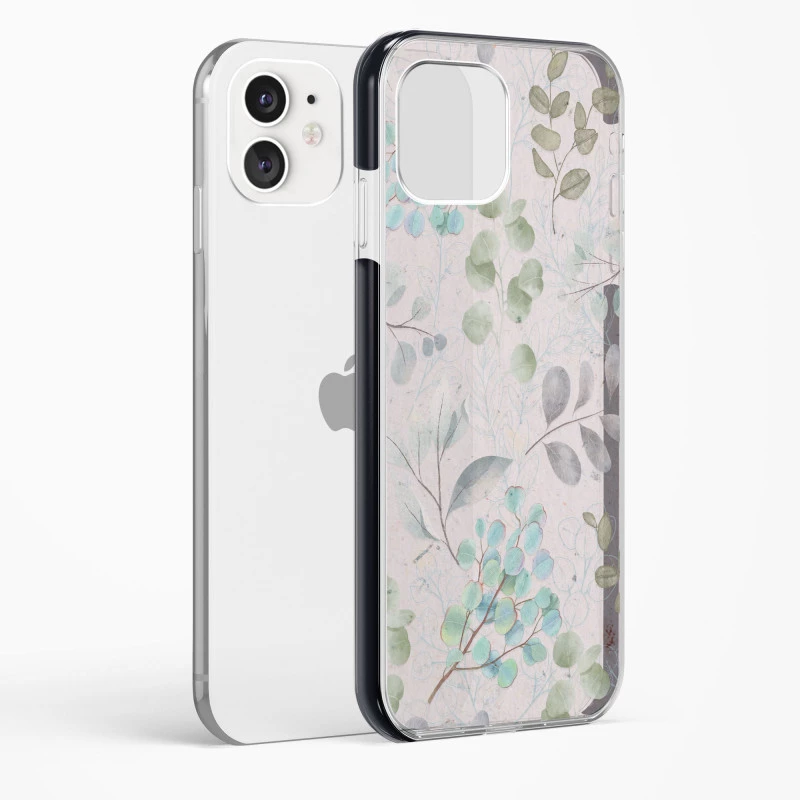iPhone 12 Shockproof Case with Abstract Flower Design