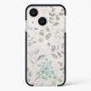iPhone 14 Plus Shockproof Case with Abstract Flower Design