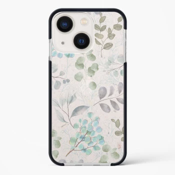 iPhone 14 Plus Shockproof Case with Abstract Flower Design