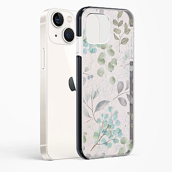 iPhone 14 Plus Shockproof Case with Abstract Flower Design