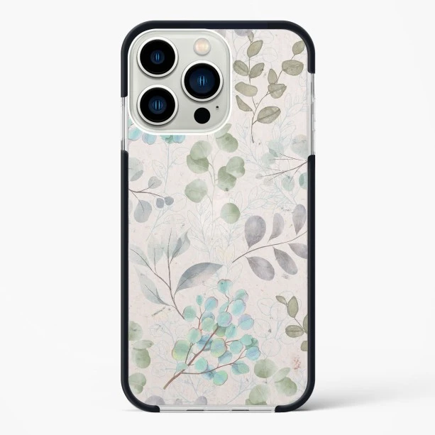 iPhone 14 Pro Max Shockproof Case with Abstract Flower Design