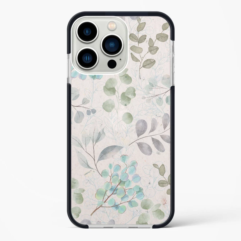 iPhone 14 Pro Max Shockproof Case with Abstract Flower Design