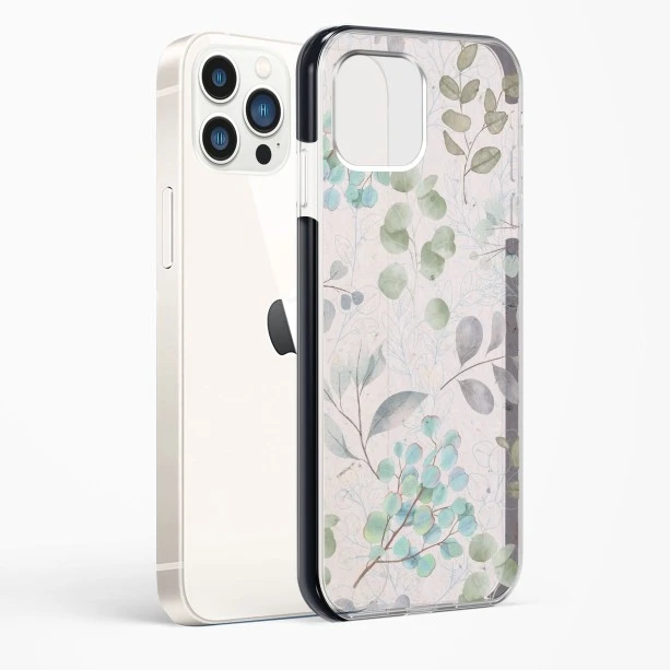 iPhone 14 Pro Max Shockproof Case with Abstract Flower Design