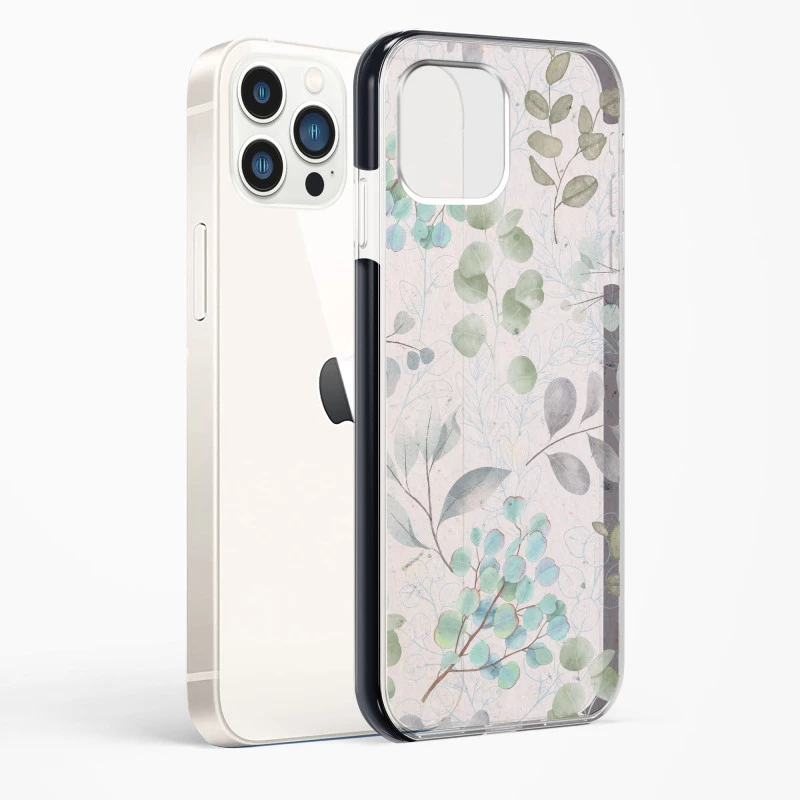 iPhone 14 Pro Max Shockproof Case with Abstract Flower Design