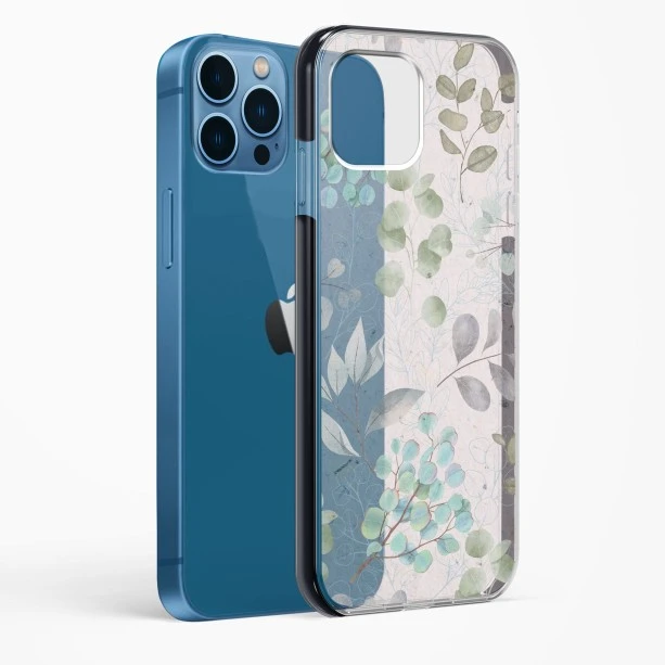 iPhone 14 Pro Max Shockproof Case with Abstract Flower Design