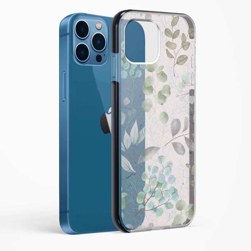 iPhone 14 Pro Max Shockproof Case with Abstract Flower Design