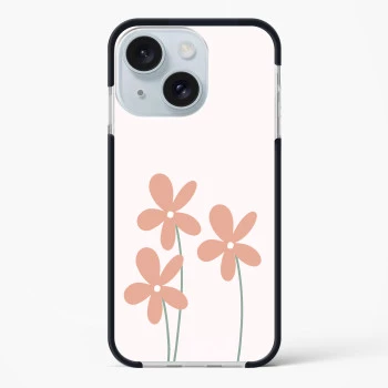iPhone 15 Plus Flower Petals Impact Case - Protective Phone Cover
