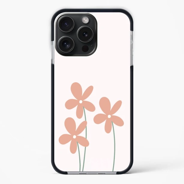iPhone 15 Pro Flower Petals Impact Case - Protective Phone Cover