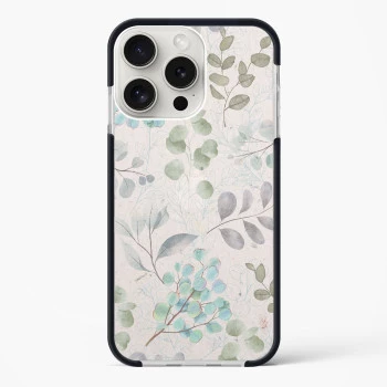 iPhone 15 Pro Max Shockproof Case with Abstract Flower Design