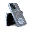 iPhone 13 Bling Flower Blue Transparent Case