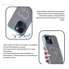 iPhone 13 Bling Heart Blue Transparent Case