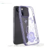 iPhone 13 Bling Flower Purple Transparent Case
