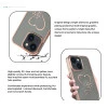 iPhone 13 Bling Heart Cloud Gold Transparent Case