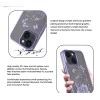 iPhone 13 Bling Flower Purple Transparent Case