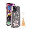 iPhone 13 Bling Flower Cloud Gold Transparent Case