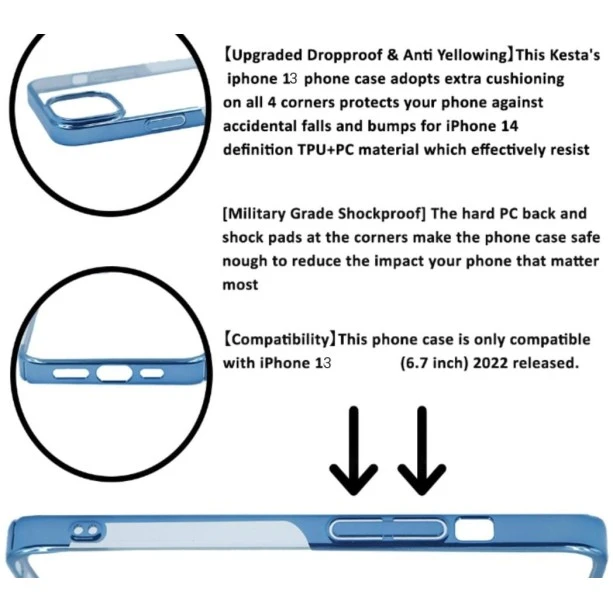 iPhone 13 Noble Blue Transparent Case