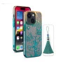 iPhone 13 Peacock Glitter Green Diamond Case