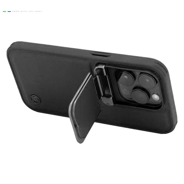 iPhone 13 Pro Elegant Black Leather Case
