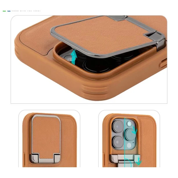 iPhone 13 Pro Elegant Brown Leather Case