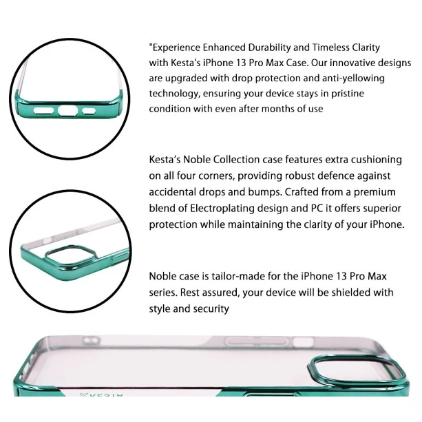 iPhone 13 Pro Max Noble Green Transparent Case