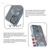 iPhone 13 Pro Max Bling Flower Blue Transparent Case
