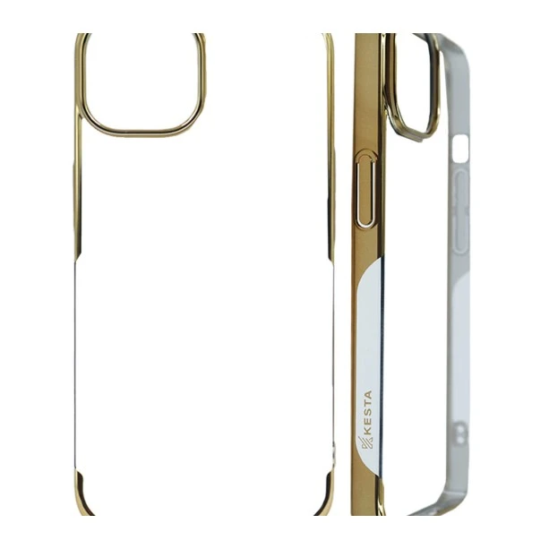iPhone 14 Noble Gold Transparent Case – Anti Yellowing Cover
