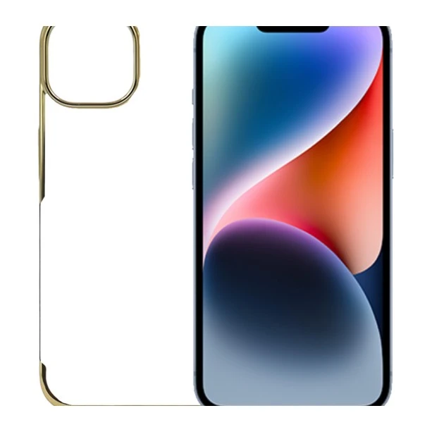 iPhone 14 Noble Gold Transparent Case – Anti Yellowing Cover