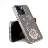 iPhone 14 Bling Flower Cloud Gold Transparent Case