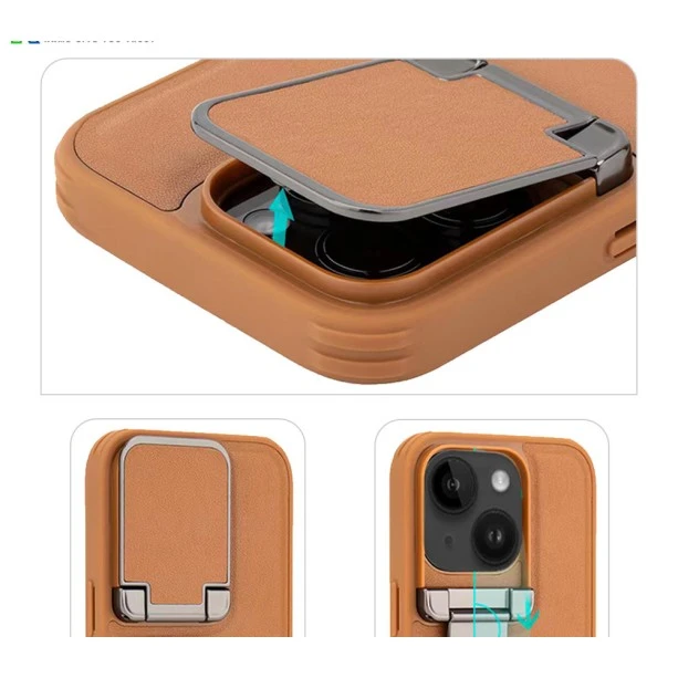 iPhone 14 Brown Leather Case – Elegant Protective Cover