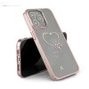 iPhone 14 Pro Bling Heart Cloud Gold Transparent Case
