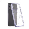 iPhone 14 Pro Max Bling Heart Purple Transparent Case