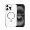 iPhone 14 Pro Max Ice Crystals Grey Transparent Case