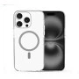 iPhone 14 Pro Max Ice Crystals Grey Transparent Case
