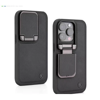 iPhone 14 Pro Max Leather Case – Elegant Black Cover