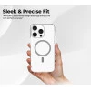 iPhone 14 Pro Max Ice Crystals Grey Transparent Case