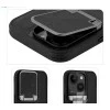 iPhone 15 Black Leather Flip Case – Handcrafted Luxury