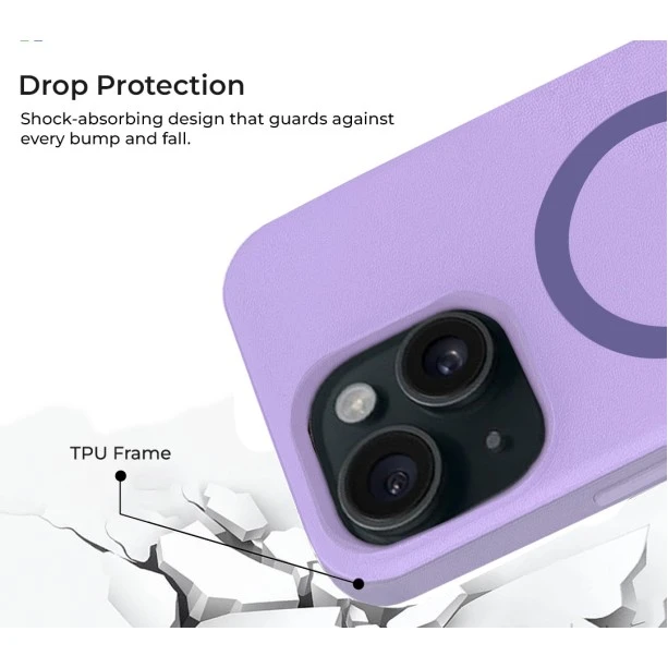iPhone 15 MagArmour Purple Hybrid Case