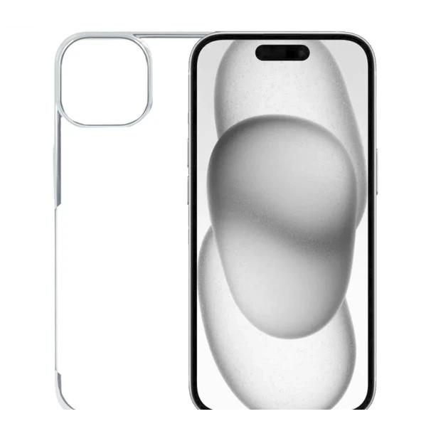 iPhone 15 Noble Silver Transparent Case – Shockproof Protection