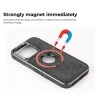 iPhone 15 Plus Elite Black Leather Case with Magnetic Ring