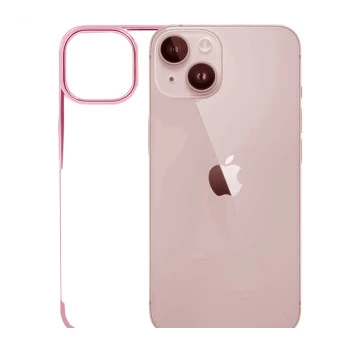 iPhone 15 Plus Noble Pink Transparent Case – Shockproof Back Cover