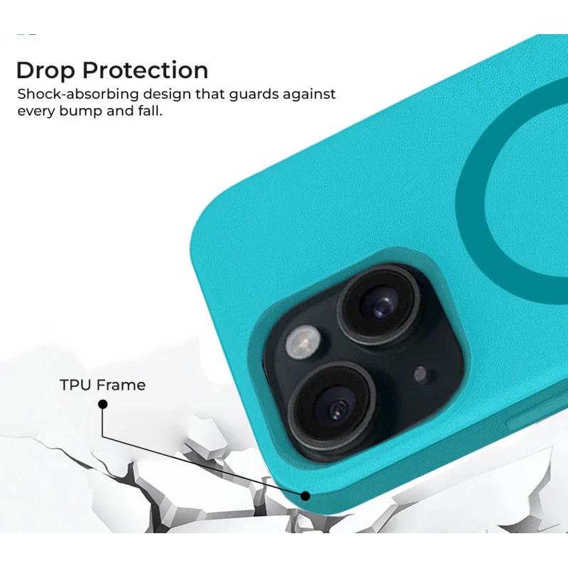 iPhone 15 Plus MagArmour Blue Hybrid Case – Grip & Gloss