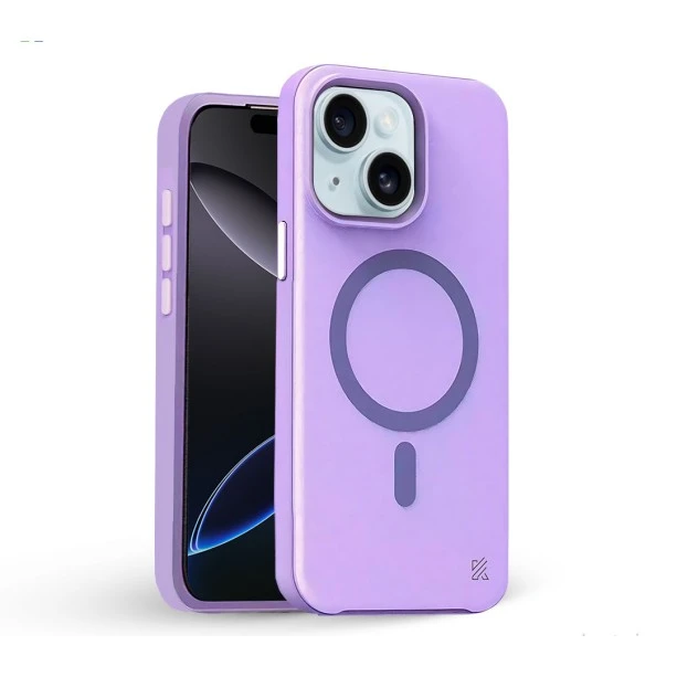 iPhone 15 Plus MagArmour Hybrid Case – Purple Grip & Gloss