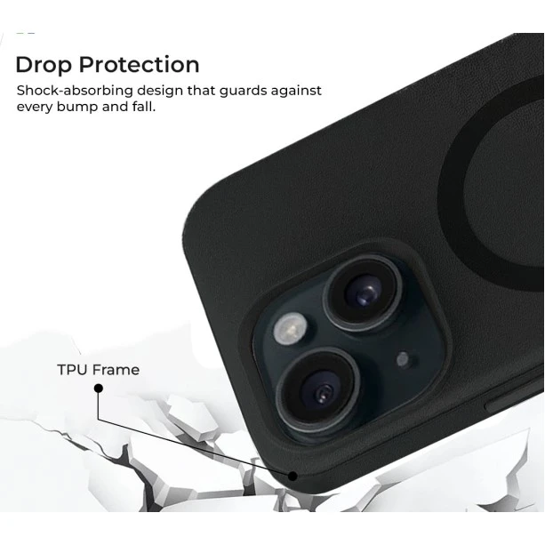 iPhone 15 Plus MagArmour Black Hybrid Case – Grip & Gloss