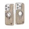 iPhone 15 Pro Classy Desert Leather Case with Magnetic Ring Holder