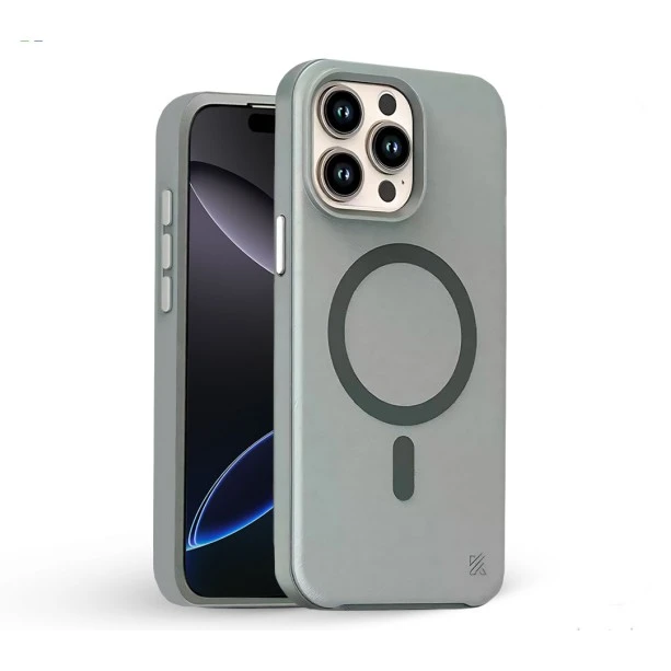 iPhone 15 Pro MagArmour Grey Hybrid Case – Grip & Gloss