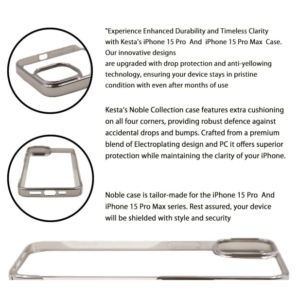 iPhone 15 Pro Noble Titanium Transparent Case