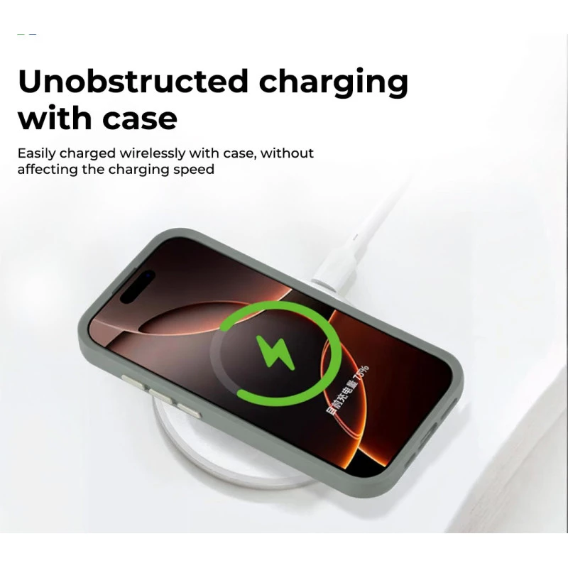 iPhone 15 Pro MagArmour Grey Hybrid Case – Grip & Gloss