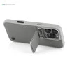 iPhone 15 Pro Leather Case – Grey Titanium with Camera Protection