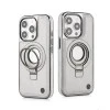 iPhone 15 Pro Leather Case with Magnetic Ring – Grey